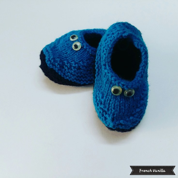 googly-eyed baby booties