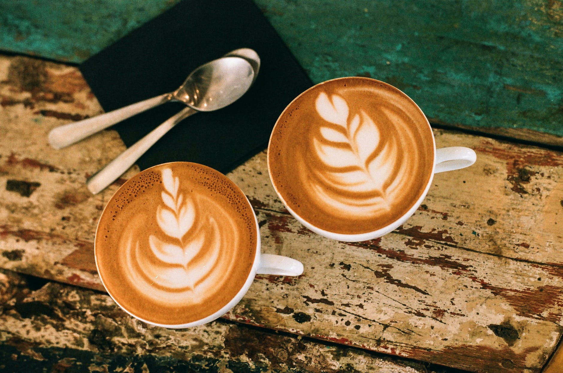 two coffee latte